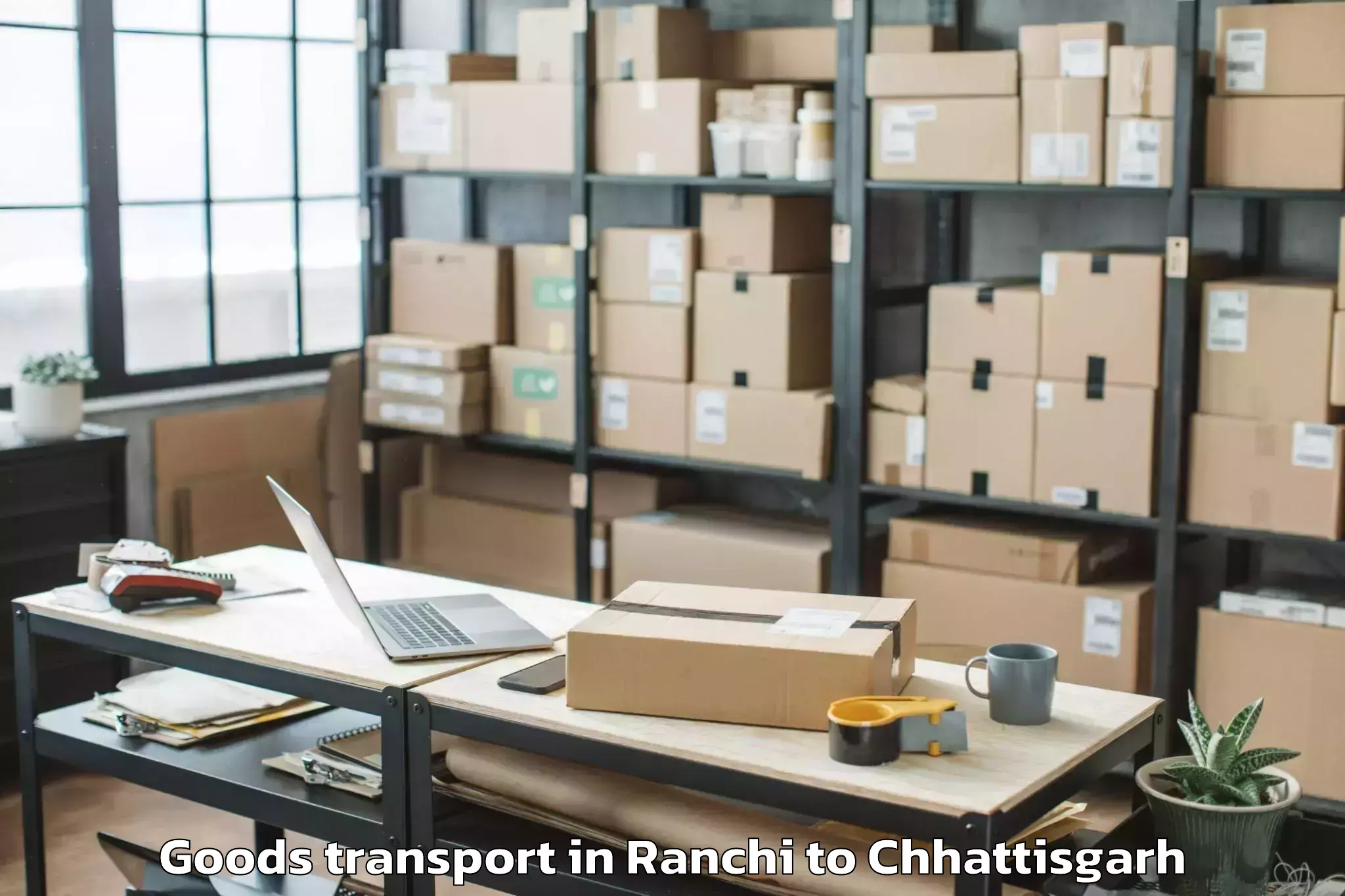 Ranchi to Jashpurnagar Goods Transport Booking